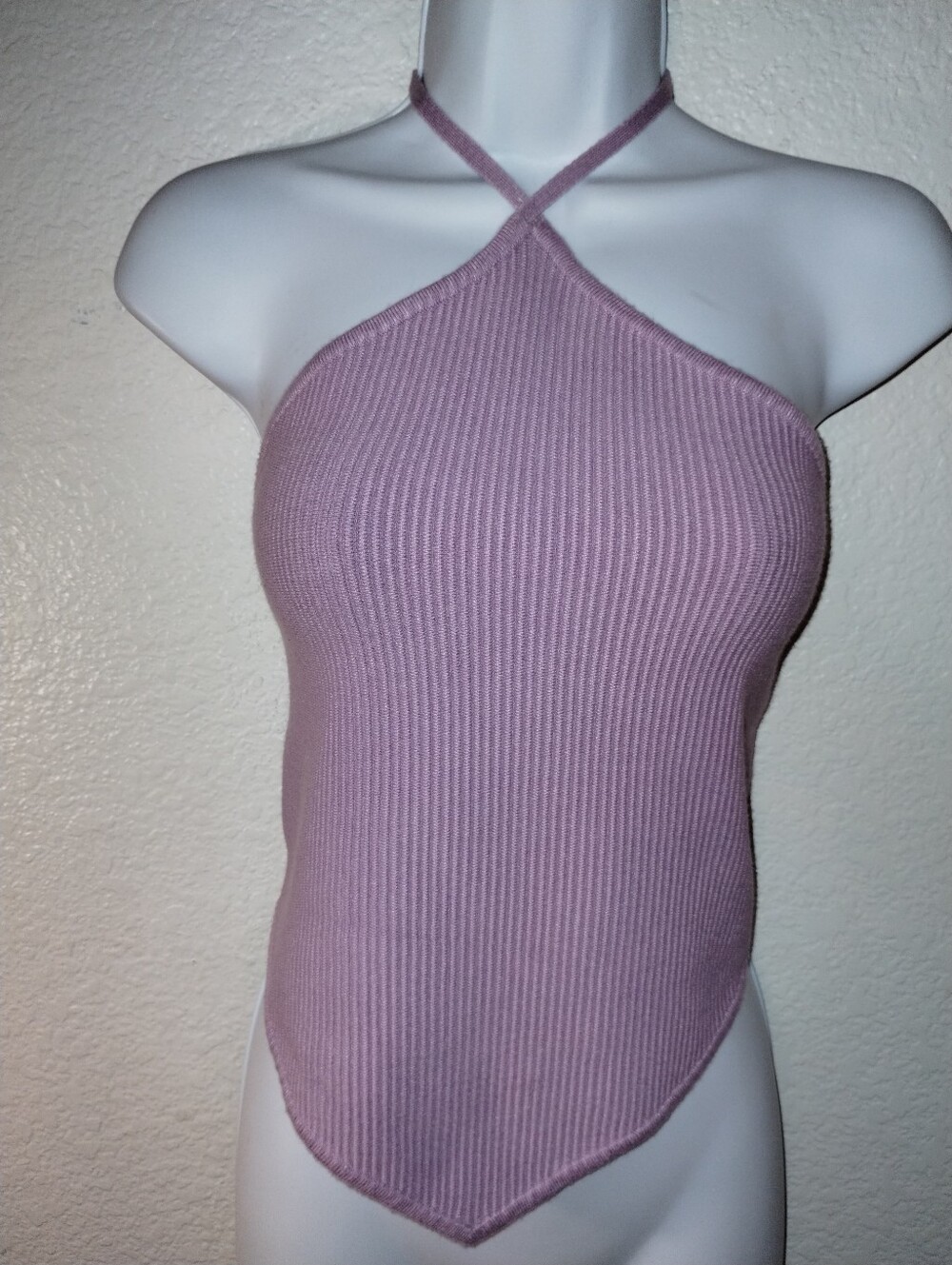 House of Harlow 1960 Halter Top Mauve Lightweight Sweater sz L